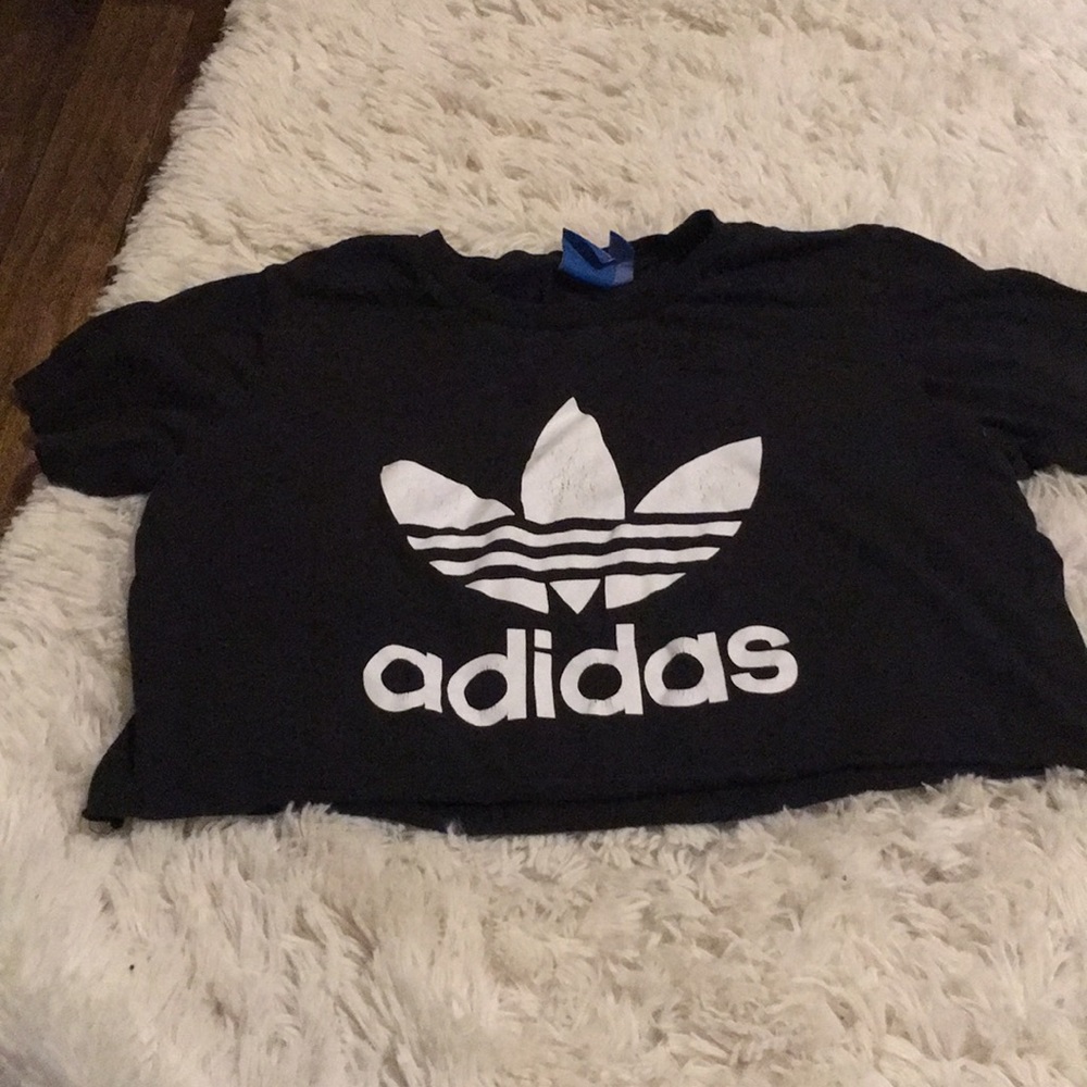 Adidas boyfriend style t shirt crop top